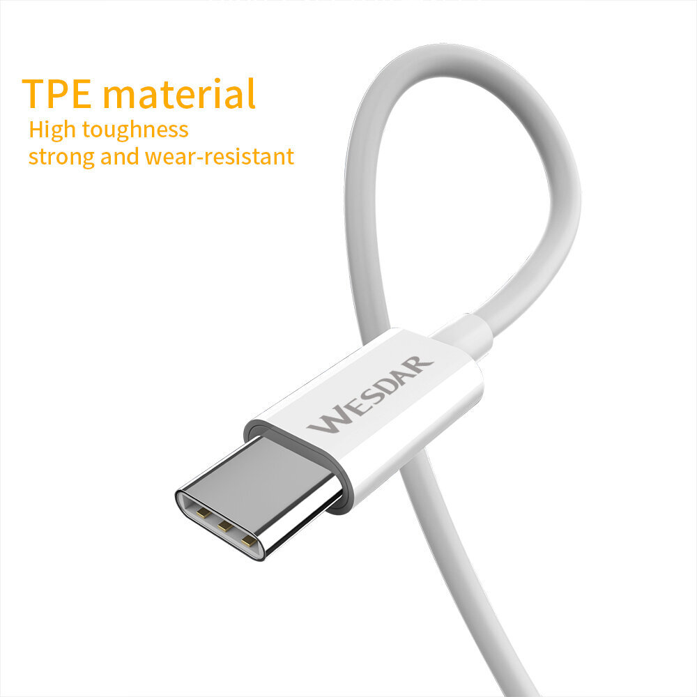 Wesdar T63 T189, USB C/Lightning, 1.2m kaina ir informacija | Laidai telefonams | pigu.lt