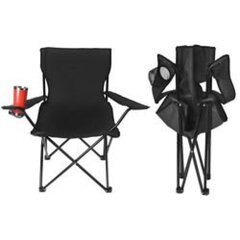 Black fishing chair K8001 цена и информация | Другой туристический инвентарь | pigu.lt