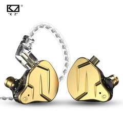 Золотые наушники KZ Acoustics ZSN Pro X, 3,5 мм цена и информация | Теплая повязка на уши, черная | pigu.lt