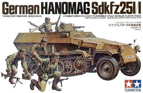 Konstruktorius Tamiya german hanomag sdkfz 251/1, 1/35, 35020 kaina ir informacija | Konstruktoriai ir kaladėlės | pigu.lt