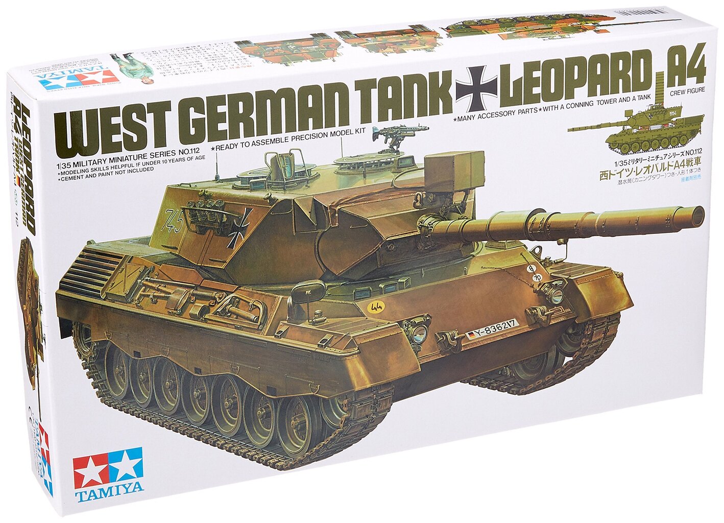 Plastikinis surenkamas modelis Tamiya West German Leopard A4 kaina ir informacija | Konstruktoriai ir kaladėlės | pigu.lt