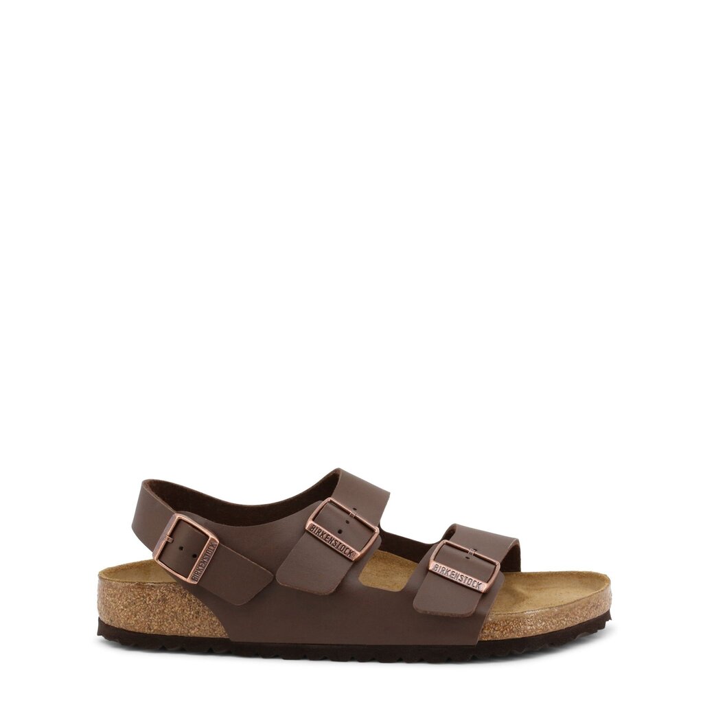 Basutės vyrams Birkenstock Milano_34701 56003, rudos kaina ir informacija | Vyriškos šlepetės, basutės | pigu.lt