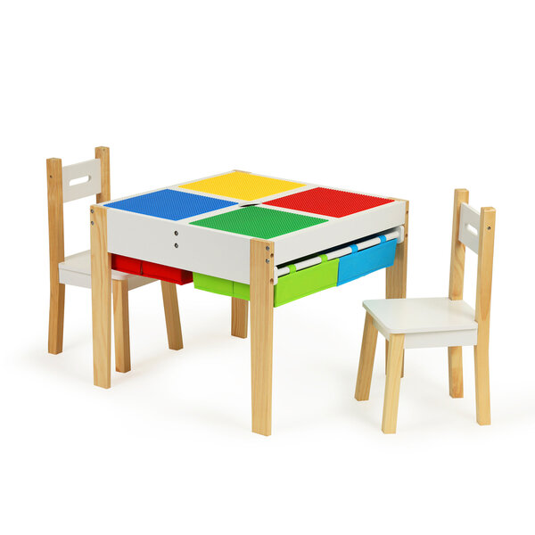 Vaikiškas kėdžių ir stalo komplektas Ecotoys, įvairių spalvų kaina | pigu.lt