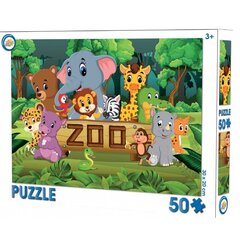 Puzzle Zoo, 50шт. цена и информация | Пазлы | pigu.lt