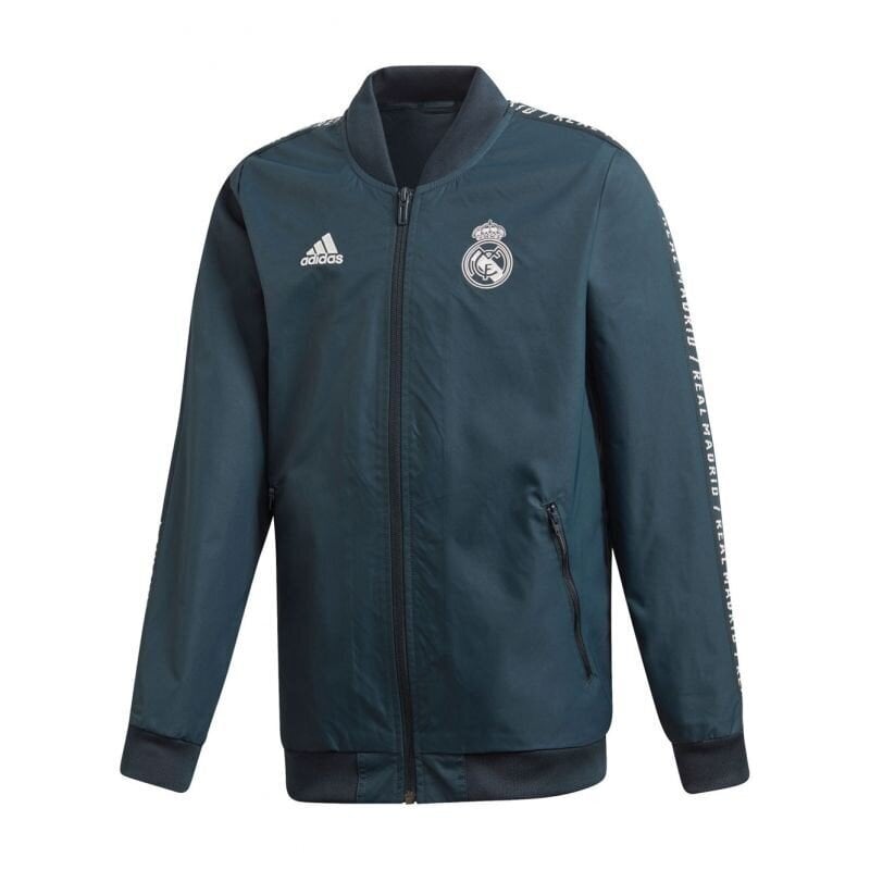 Sportinis džemperis berniukams Adidas Real Madrid Anthem Jr DP5185, juodas цена и информация | Megztiniai, bluzonai, švarkai berniukams | pigu.lt