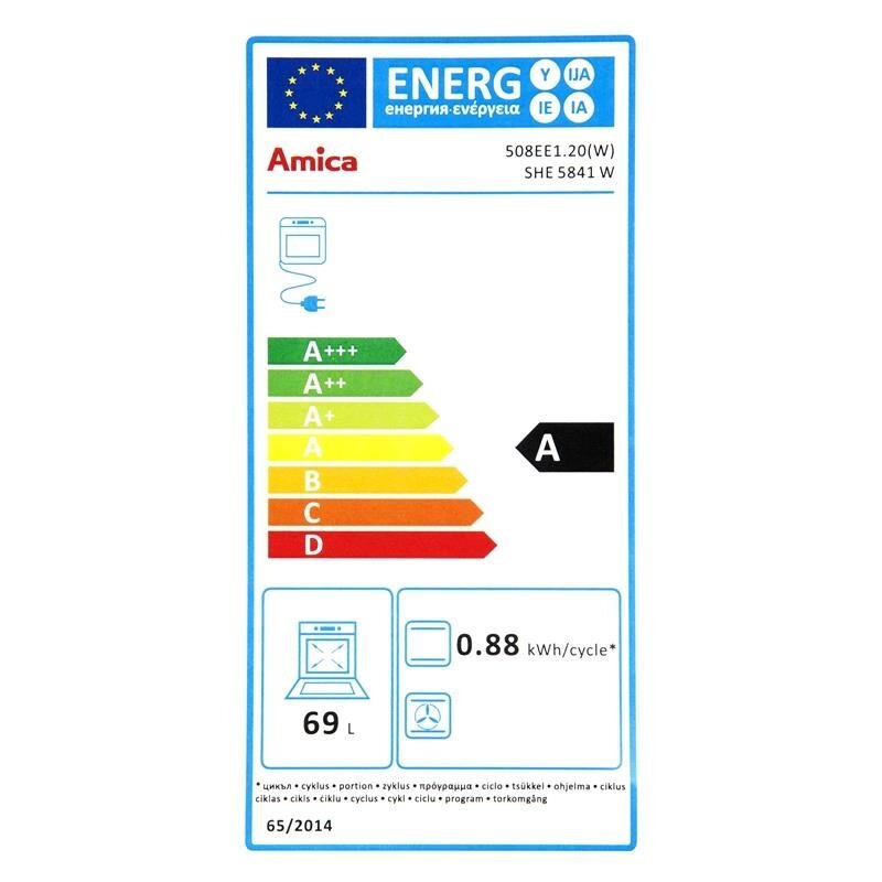 Amica 58EE1 цена и информация | Elektrinės viryklės | pigu.lt