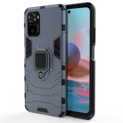 Ring Armor Case Kickstand Tough Rugged Cover, skirtas Xiaomi Redmi Note 10 / Redmi Note 10S, mėlynas kaina ir informacija | Telefono dėklai | pigu.lt