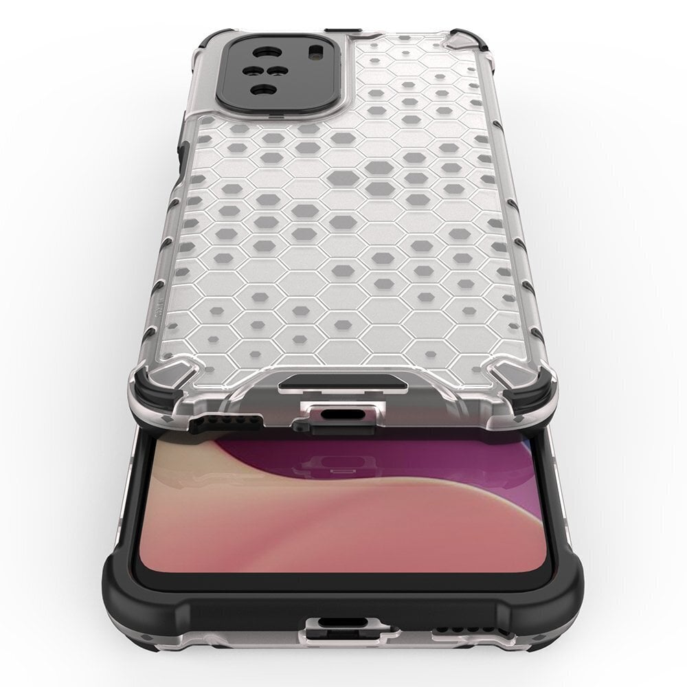 Dėklas telefonui Honeycomb armor Xiaomi Redmi K40 Pro+ / K40 Pro / K40 / Poco F3, skaidrus цена и информация | Telefono dėklai | pigu.lt