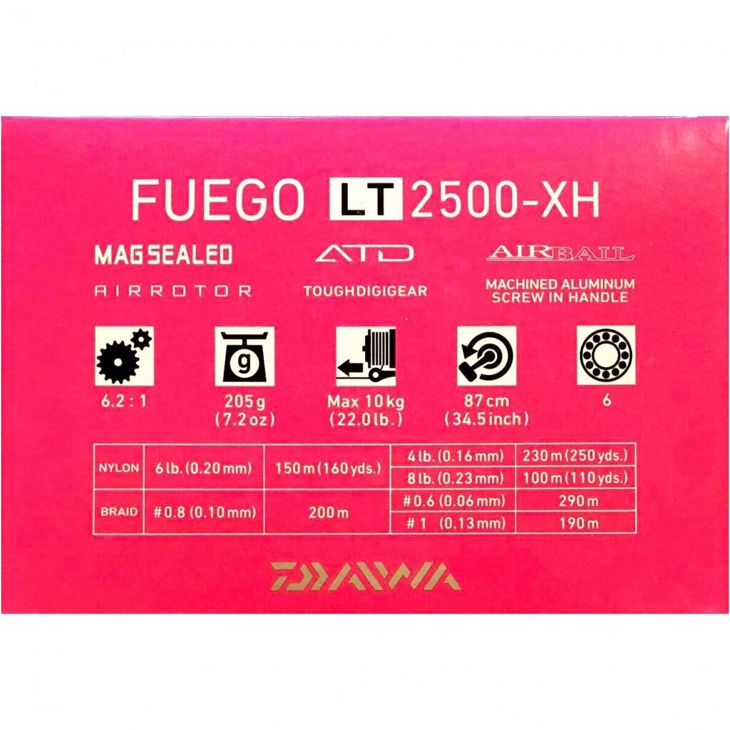 Ritė Daiwa Fuego LT2500-XH kaina