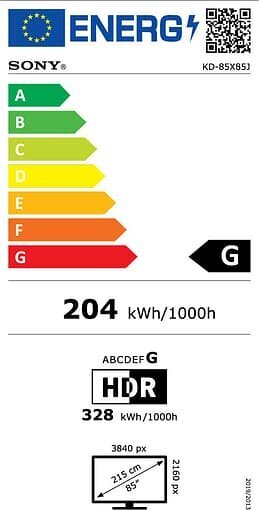 Sony KD85X85JAEP kaina ir informacija | Televizoriai | pigu.lt