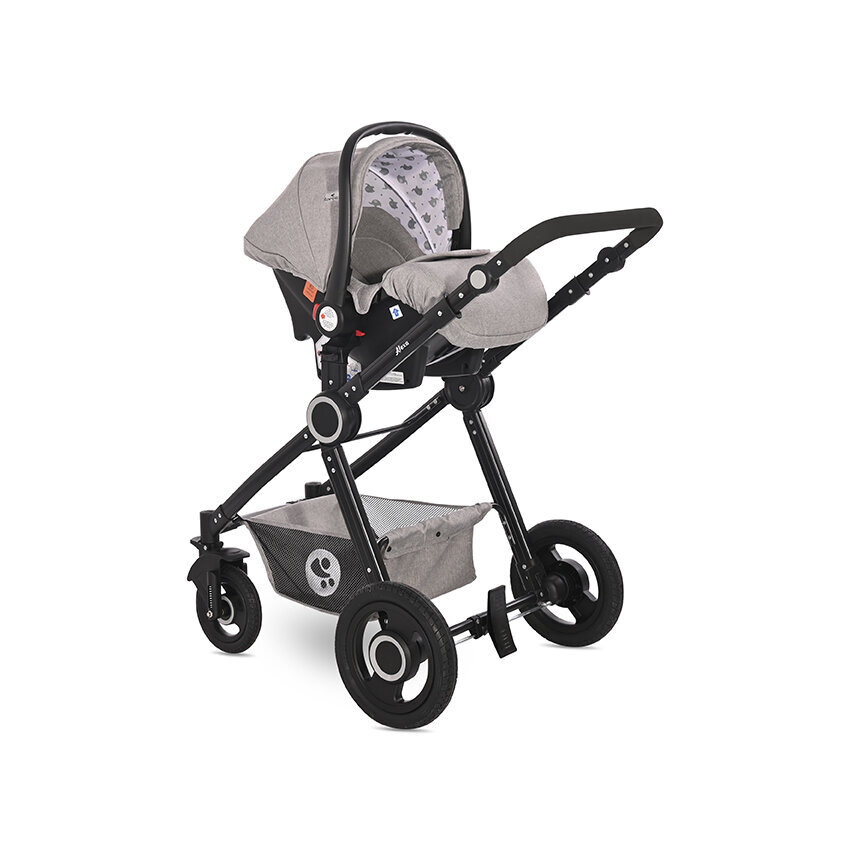 Universalus vežimėlis Lorelli Alexa 3in1, Opaline grey elephants kaina ir informacija | Vežimėliai | pigu.lt