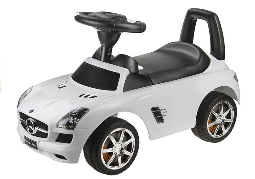 Paspiriama mašinėlė Mercedes-Benz SLS AMG, balta kaina ir informacija | Žaislai kūdikiams | pigu.lt