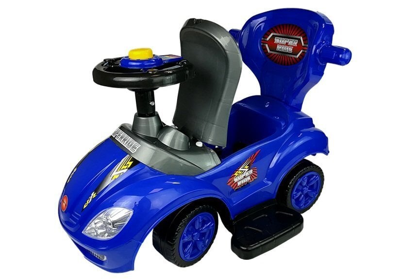 Paspiriama mašinėlė-stumdukas Mega Car 3in1, mėlyna цена и информация | Žaislai kūdikiams | pigu.lt