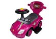 Paspiriama mašinėlė-stumdukas Mega Car 3in1, rožinė kaina ir informacija | Žaislai kūdikiams | pigu.lt