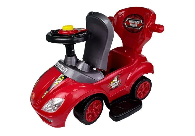 Paspiriama mašinėlė-stumdukas Mega Car 3in1, raudona kaina ir informacija | Žaislai kūdikiams | pigu.lt