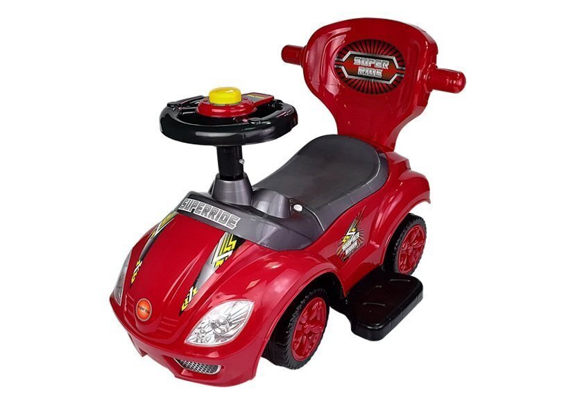 Paspiriama mašinėlė-stumdukas Mega Car 3in1, raudona kaina ir informacija | Žaislai kūdikiams | pigu.lt