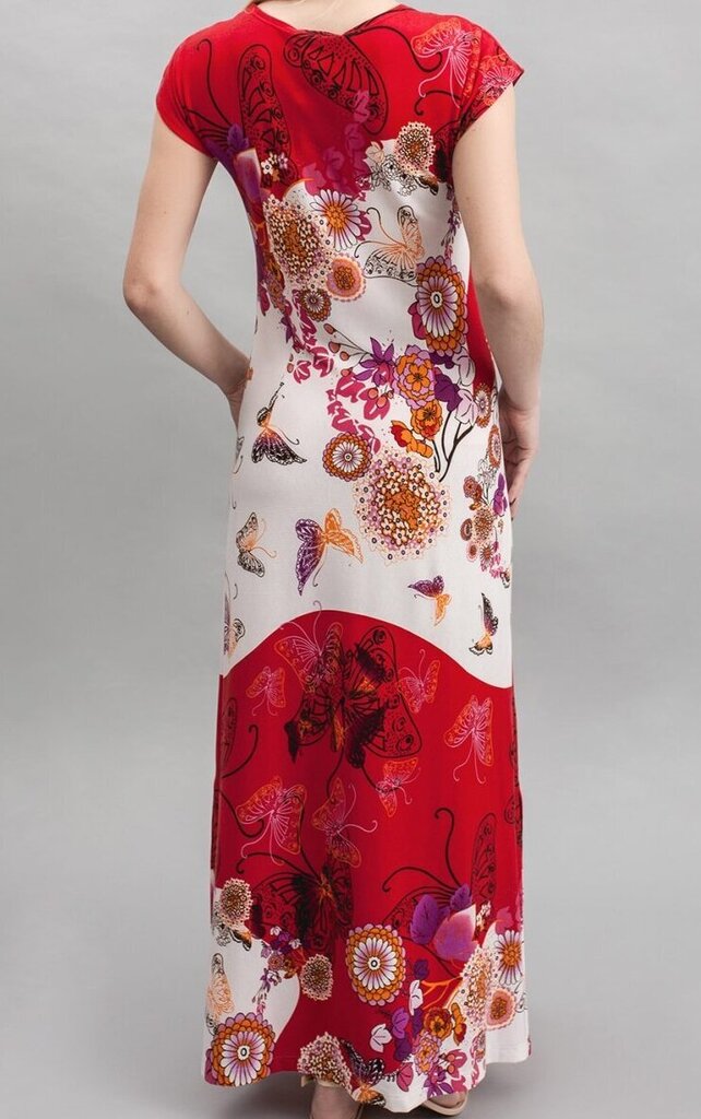 Vasariška suknelė moterims, balta/raudona цена и информация | Suknelės | pigu.lt