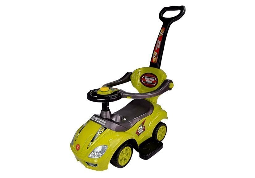 Paspiriama mašinėlė-stumdukas Mega Car 3in1, geltona kaina ir informacija | Žaislai kūdikiams | pigu.lt