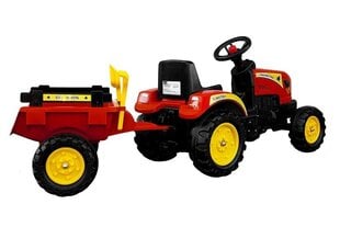 Minamas traktorius su priekaba Branson 135 cm, raudonas kaina ir informacija | Žaislai berniukams | pigu.lt