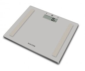 Salter 9113 GY3R Compact Glass Analyser Bathroom Scales - Grey цена и информация | Весы (бытовые) | pigu.lt