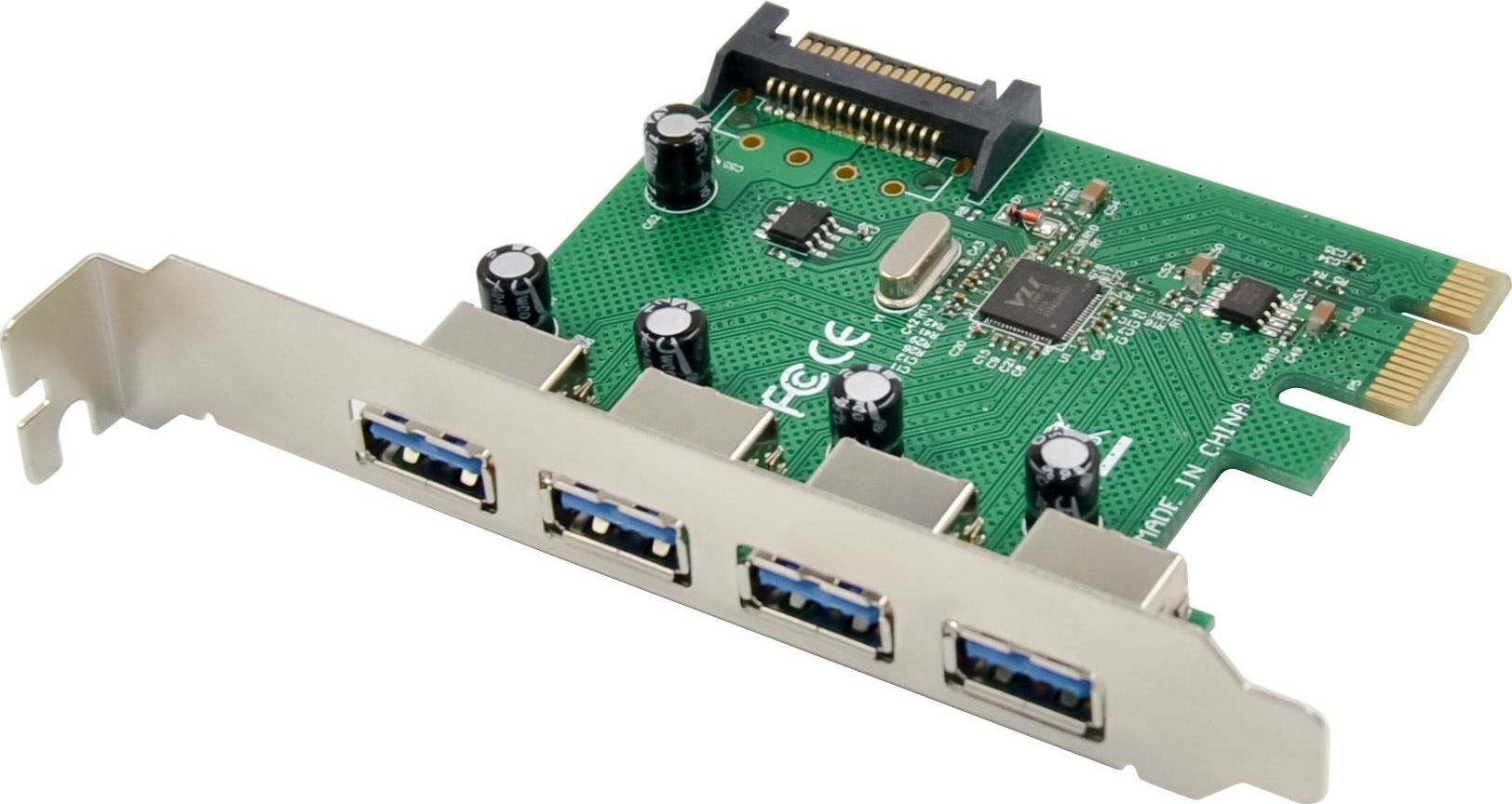 Kontroler ProXtend PCIe 2.0 x1 - 4x USB 3.0 (PX-UC-86260) kaina ir informacija | Valdikliai | pigu.lt