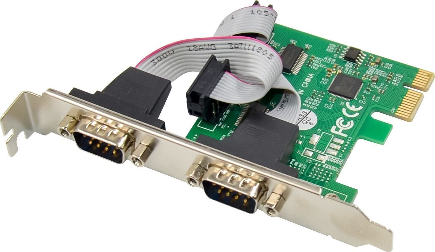 Kontroler ProXtend PCIe 2.0 x1 - 2x DB9 RS-232 (PX-SP-55009) kaina ir informacija | Valdikliai | pigu.lt