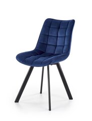 2-jų kėdžių komplektas Halmar K332, mėlynas/juodas kaina ir informacija | Virtuvės ir valgomojo kėdės | pigu.lt