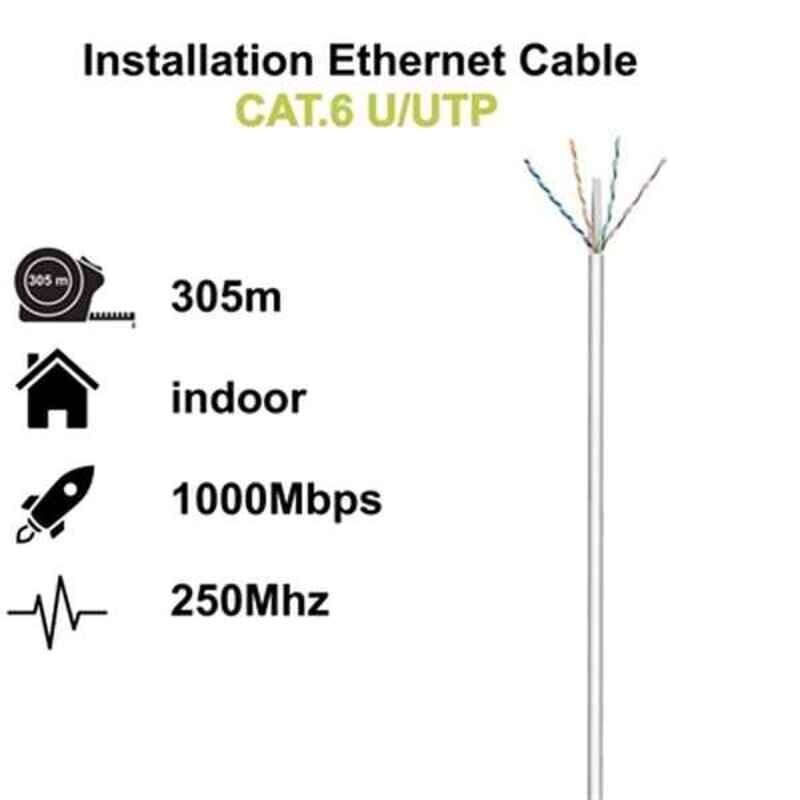 Ewent, UTP, 305 m kaina ir informacija | Kabeliai ir laidai | pigu.lt