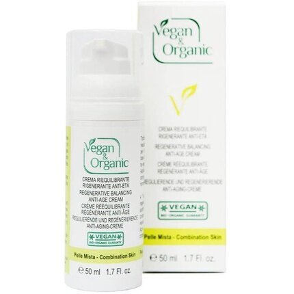 Veido kremas Mattifyng Anti-Ageing Vegan and Organic, 50 ml цена и информация | Veido kremai | pigu.lt