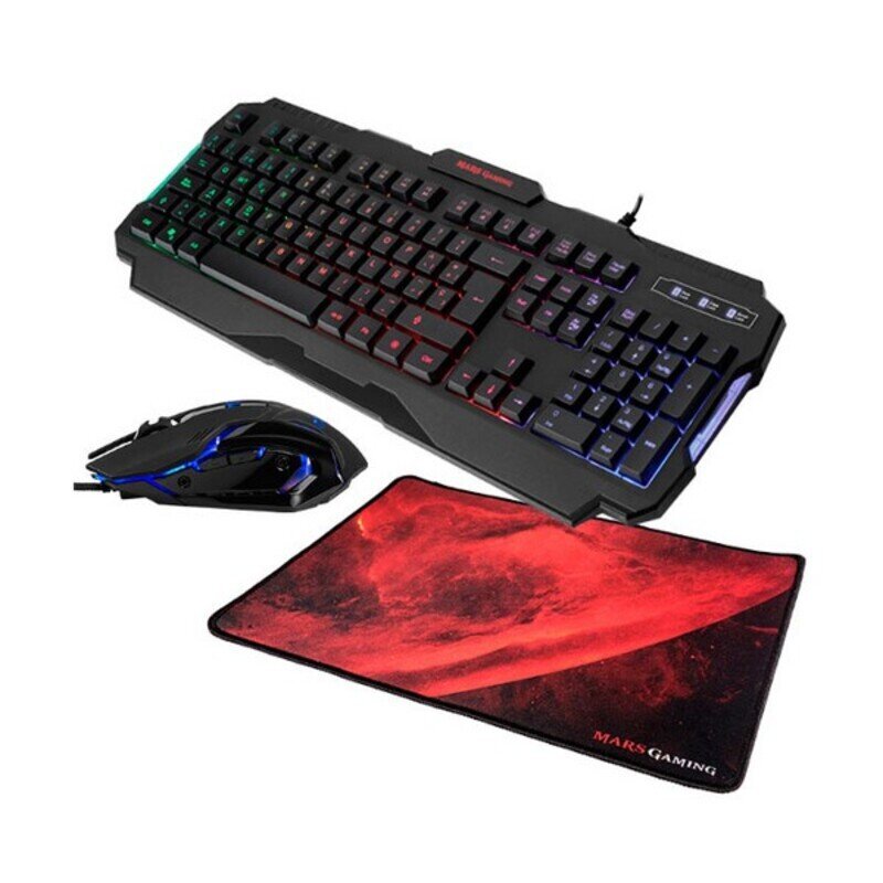 Mars Gaming MCP118 USB 2.0 4000 dpi RGB 3 vnt. kaina ir informacija | Klaviatūros | pigu.lt