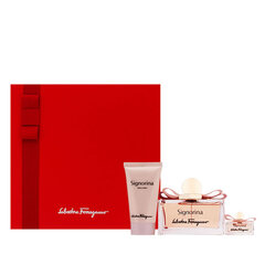 Rinkinys Salvatore Ferragamo Signorina Gift Set moterims: kvapusis vanduo EDP, 100ml+ 5 ml + kūno losjonas, 50 ml цена и информация | Женские духи | pigu.lt