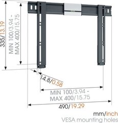 Vogel's Thin 405 26-55” kaina ir informacija | Televizorių laikikliai, tvirtinimai | pigu.lt