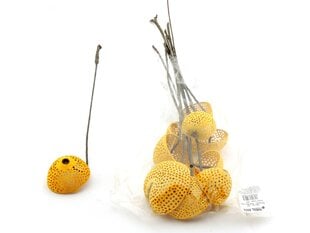 Декорация Perfo bel stem a, желтый цвет цена и информация | Принадлежности для флористики | pigu.lt