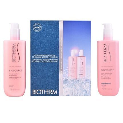 Rinkinys Biosource by Biotherm: pienelis makiažo valymui, 400ml + 24h Hydrating and Softening tonikas, 400ml цена и информация | Veido prausikliai, valikliai | pigu.lt