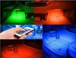 Led RGB lazdelės su pultu automobilio salono apšvietimui цена и информация | Automobilių lemputės | pigu.lt