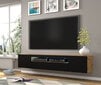 TV staliukas RTV Aura 200 su LED apšvietimu, rudas/juodas kaina ir informacija | TV staliukai | pigu.lt
