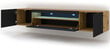 TV staliukas RTV Aura 200 su LED apšvietimu, rudas/juodas kaina ir informacija | TV staliukai | pigu.lt