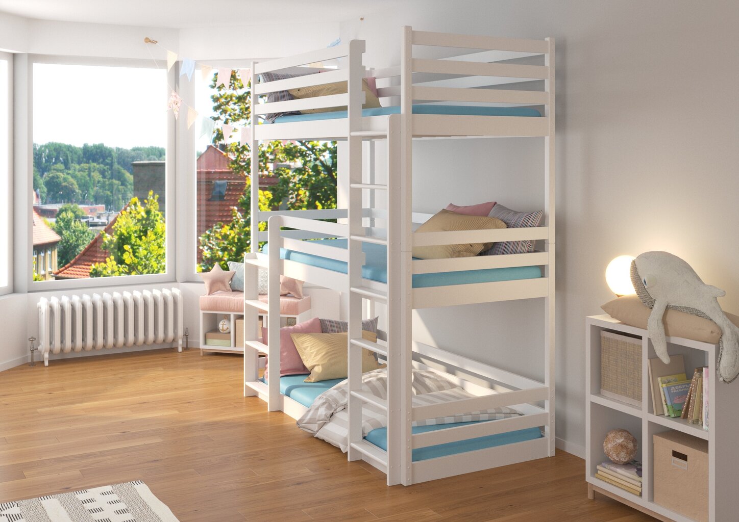 Vaikiška lova ADRK Furniture Tedro 180x80, balta kaina ir informacija | Vaikiškos lovos | pigu.lt