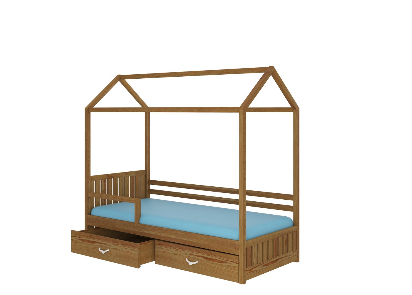 Lova ADRK Furniture Rose 80x190 cm, ąžuolo spalvos цена и информация | Vaikiškos lovos | pigu.lt