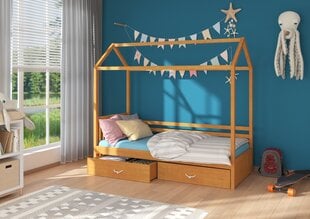 Кровать ADRK Furniture Rose 80x190 см, ольха цена и информация | Детские кровати | pigu.lt