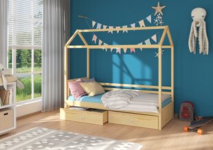 Кровать ADRK Furniture Rose 80x190 см, светло-коричневая цена и информация | Детские кровати | pigu.lt