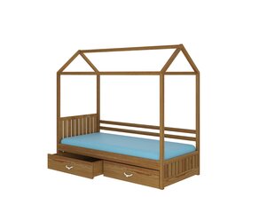 Lova ADRK Furniture Rose 90x200 cm, ąžuolo spalvos kaina ir informacija | Vaikiškos lovos | pigu.lt