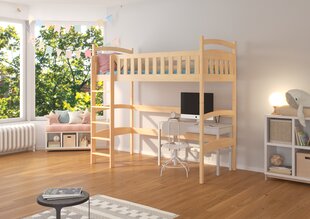 Кровать двухъярусная Adrk Furniture Miago 80x180 см, светло-коричневая цена и информация | Детские кровати | pigu.lt