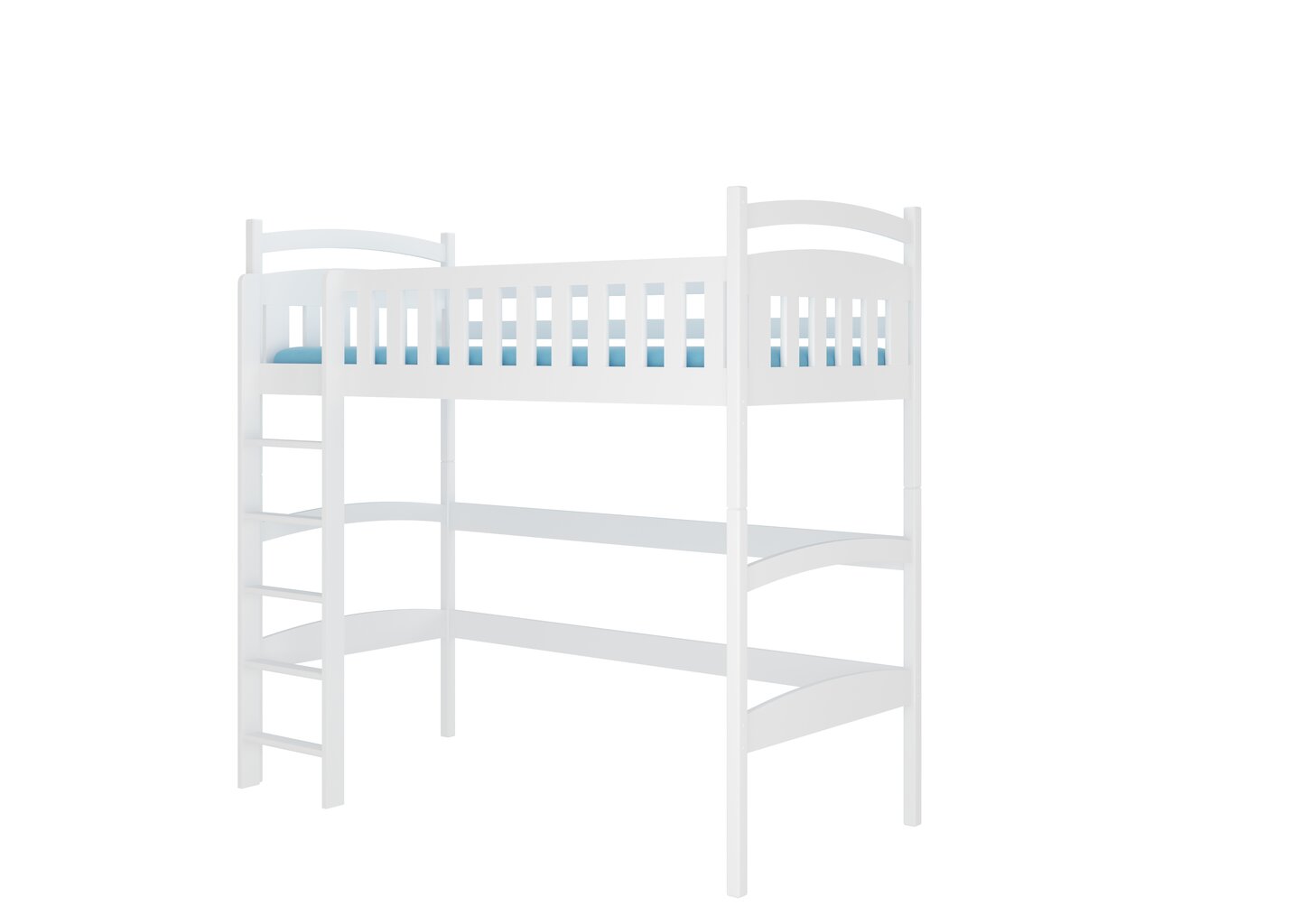 Dviaukštė lova Adrk Furniture Miago 80x180 cm, balta kaina ir informacija | Vaikiškos lovos | pigu.lt