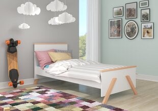 Детская кровать ADRK Furniture Koral 80x190 см, белая цена и информация | Детские кровати | pigu.lt