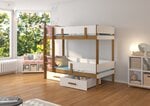 Двухъярусная кровать ADRK Furniture Etiona 80x180 см, коричневая/белая