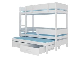 Кровать двухъярусная ADRK Furniture Etapo 80x180 см, белая цена и информация | Детские кровати | pigu.lt