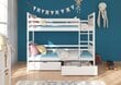 Dviaukštė lova ADRK Furniture Ada 80x180cm, pilka kaina ir informacija | Vaikiškos lovos | pigu.lt