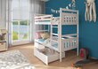 Dviaukštė lova ADRK Furniture Ada 90x200cm, pilka kaina ir informacija | Vaikiškos lovos | pigu.lt