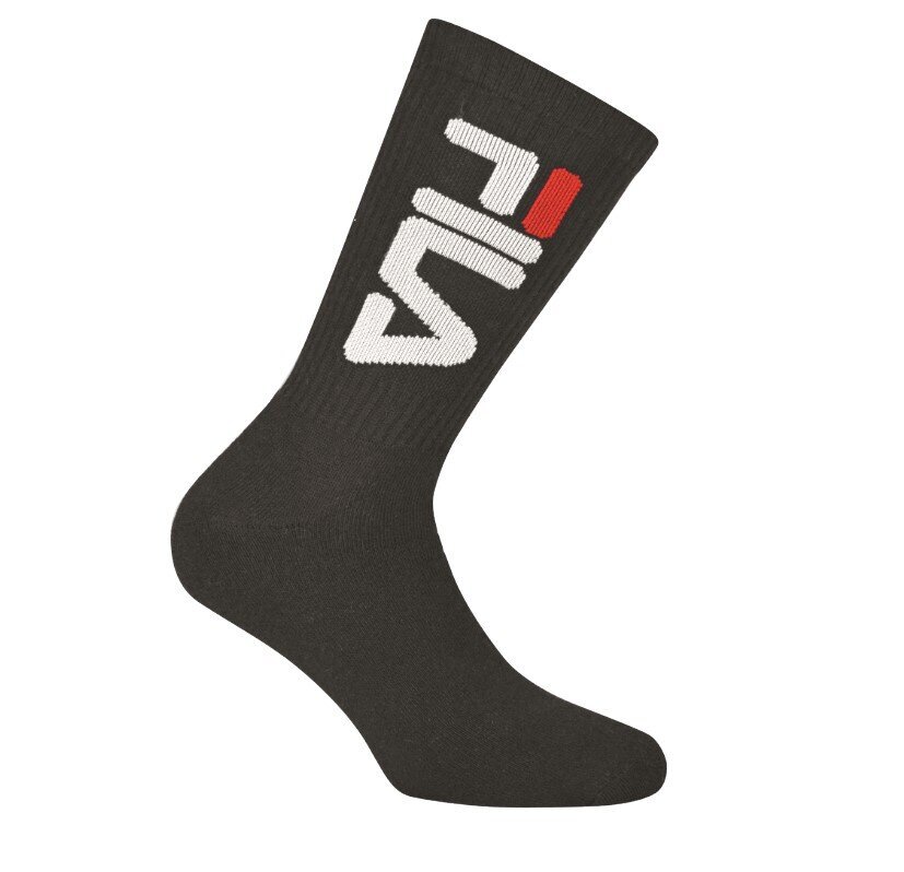 Ilgos sportinės teniso kojinės FILA F9598 juodos (2 poros) kaina ir informacija | Vyriškos kojinės | pigu.lt